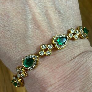Jackie Kennedy Diamond and Emerald Bracelet Reproduction
